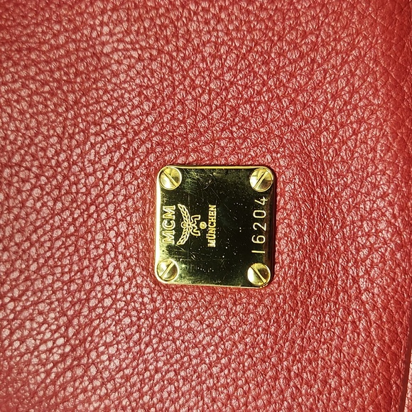 MCM Red Leather Handbag